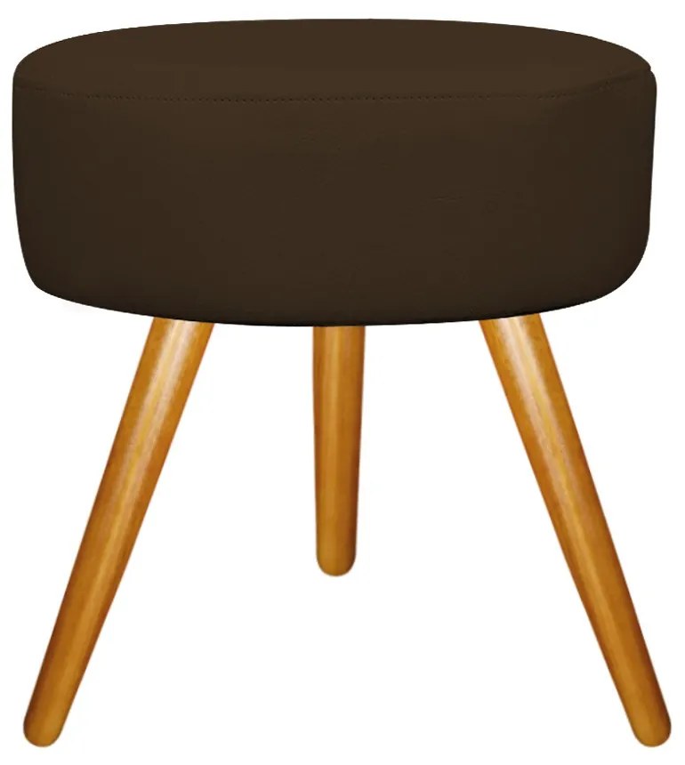 Kit 02 Puffs Sofia Palito Mel Suede Marrom - ADJ Decor