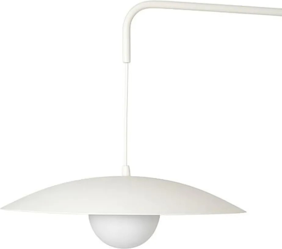 Arandela Zen 40X99,2X43,3Cm 1Xg9 Braço Haste E Cúpula Alumínio E Globo... (PT - Preto Texturizado)