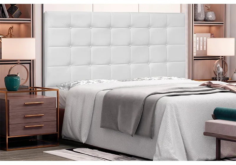 Cabeceira Cama Box Casal King 195cm Verona Corano Branco - Sheep Estofados - Branco