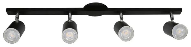Spot Sobrepor Trilho Aluminio 75Cm - PRETO FOSCO