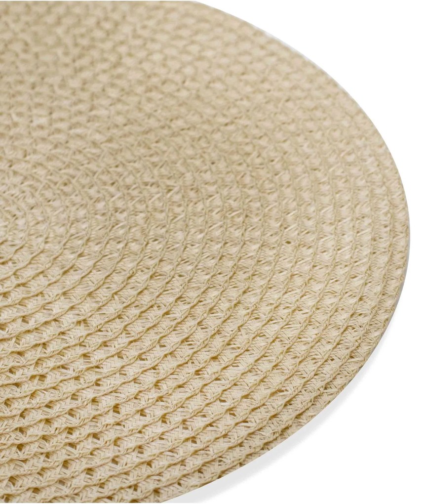 Jogo Americano Redondo de Plástico Creme 38 cm - D'Rossi