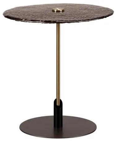Mesa de Apoio Clio Baixa Bronze Haste Ouro Base Preta - 77941 Sun House