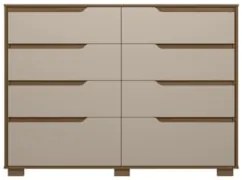 Cômoda Para Quarto 147cm Com 8 Gavetas Parma Carvalho/Fendi Z17 - Mpoz