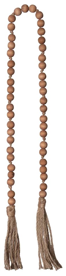 Colar Madeira Decorativo Miçanga Bege 95 Cm - D'Rossi