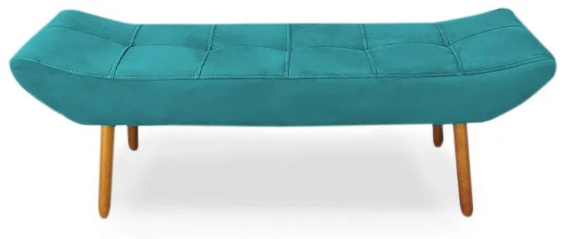 Cabeceira com Calçadeira Queen 160cm Maya Suede Turqueza - Sheep Estofados - Água