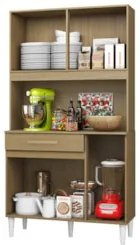 Cozinha Compacta 91cm Com Tampo Bayek Atacama/Off White A15 - Mpozenat