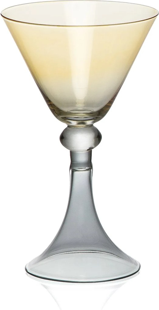 Taça de Vidro p/ Drink 150ml Ambar e Cinza