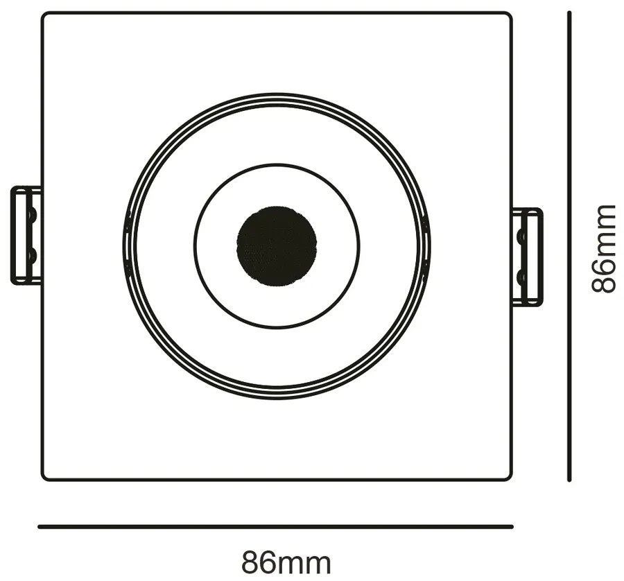 Spot De Embutir Quadrado 5W 3000K Led Bivolt 8,6X8,6X2,5Cm | Opus Eco... (Branco)