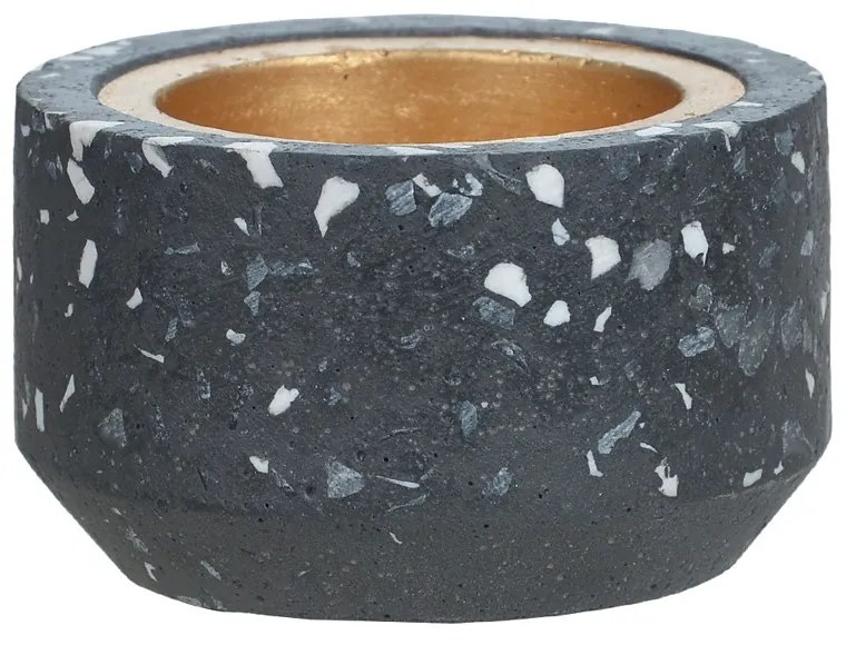 Porta Vela Cinza Escuro Em Cimento 5 Cm - D'Rossi