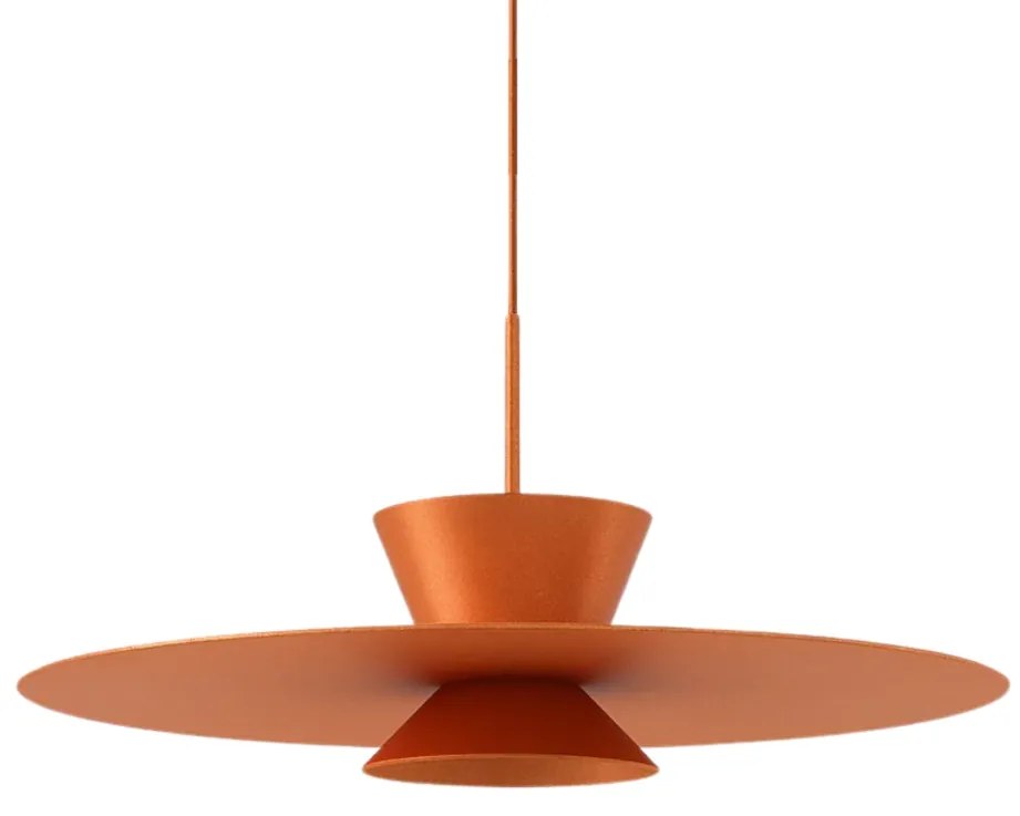 Pendente Tule Ø50X25Cm 1Xmr16 - Usina 25120/50 (CB-M - Cobre Metálico, Igual a Cor 1)