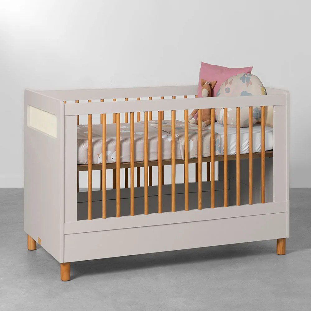 Berço Mini Cama Ollie com Pés Natural - Areia Fosco
