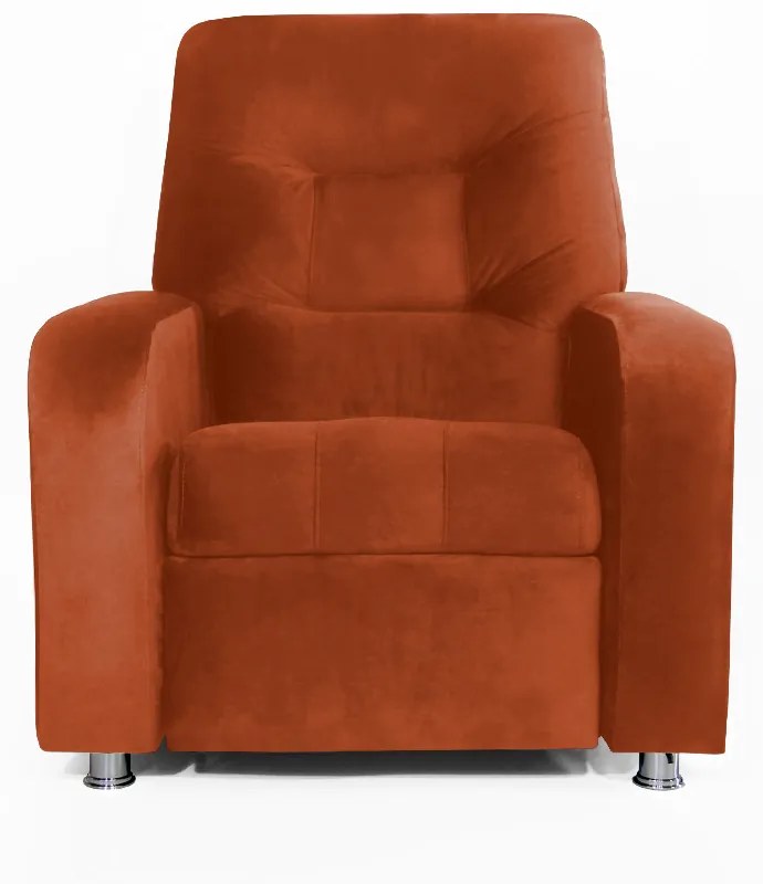 Poltrona Do Papai Reclinável Madri Suede Telha