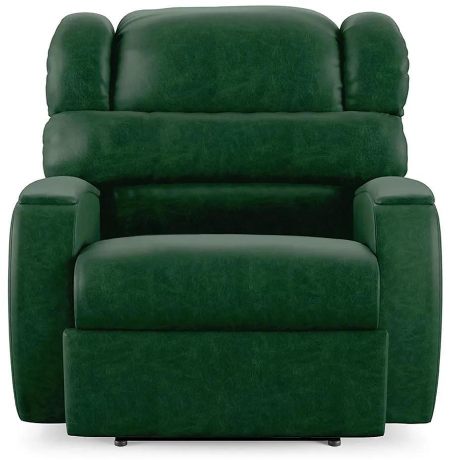 Poltrona do Papai Sala de Cinema Reclinável Kylie Elétrica Botão com Led USB PU Verde Musgo G23