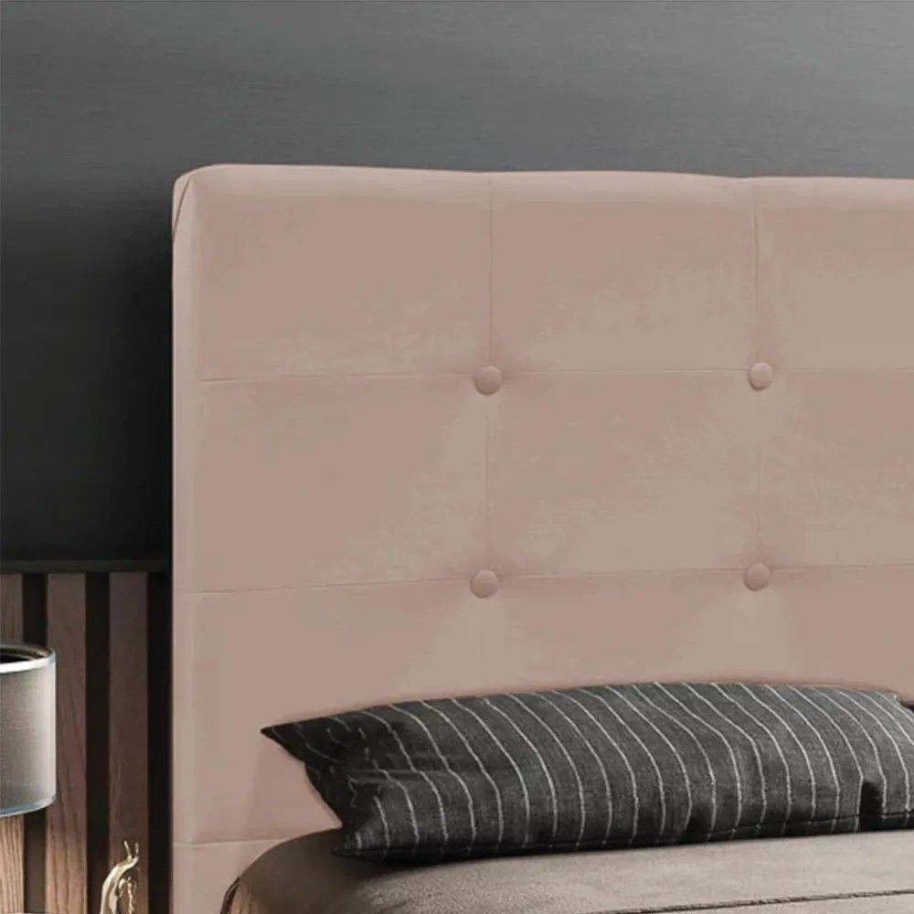 Cabeceira Luna Para Cama Box Queen 160 cm Suede - D'Rossi - Bege