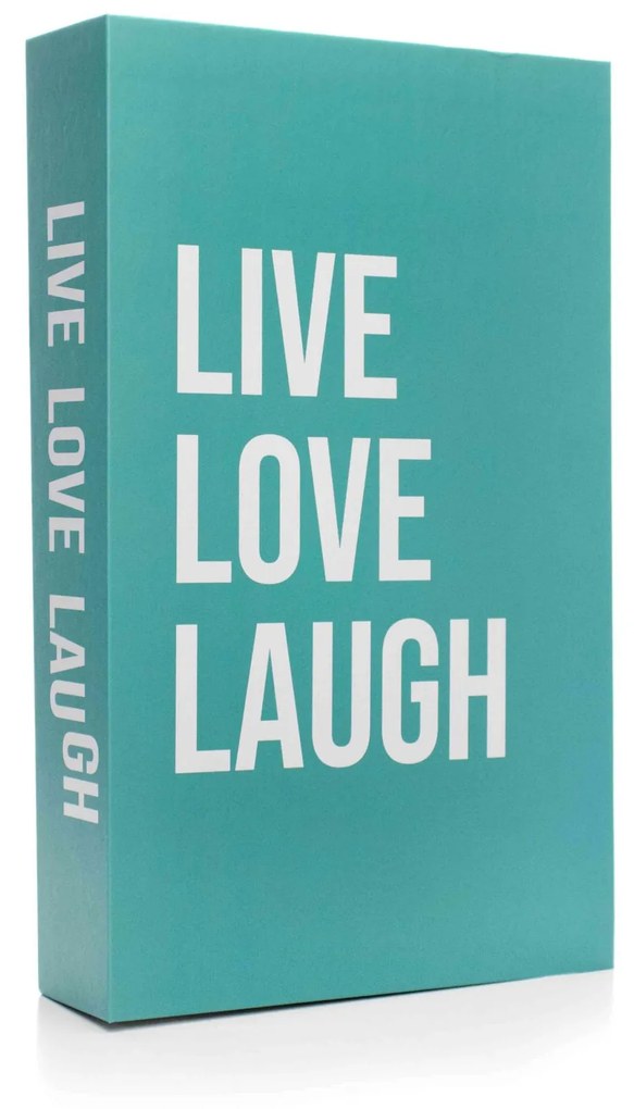 Livro Decorativo de Papel Verde "Live Love Laugh Verde" 27x17x5 cm - D'Rossi