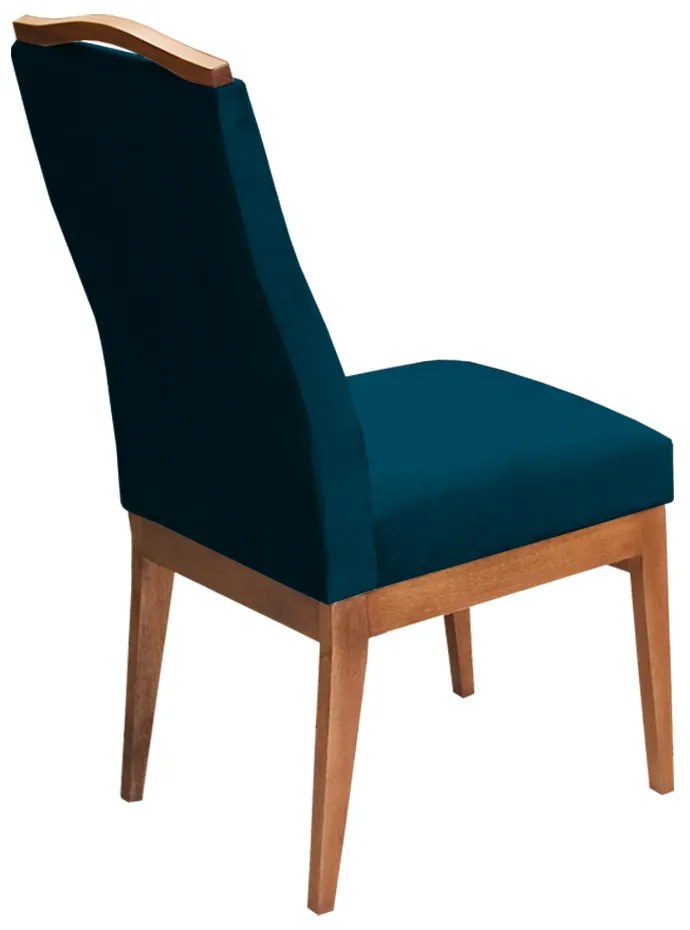 Cadeira Decorativa Lara Veludo Azul Marinho - Rimac