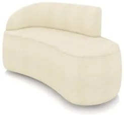 Sofá 2 Lugares Para Sala 140cm Orgânico Wendi Boucle Bege I01 - Mpoze