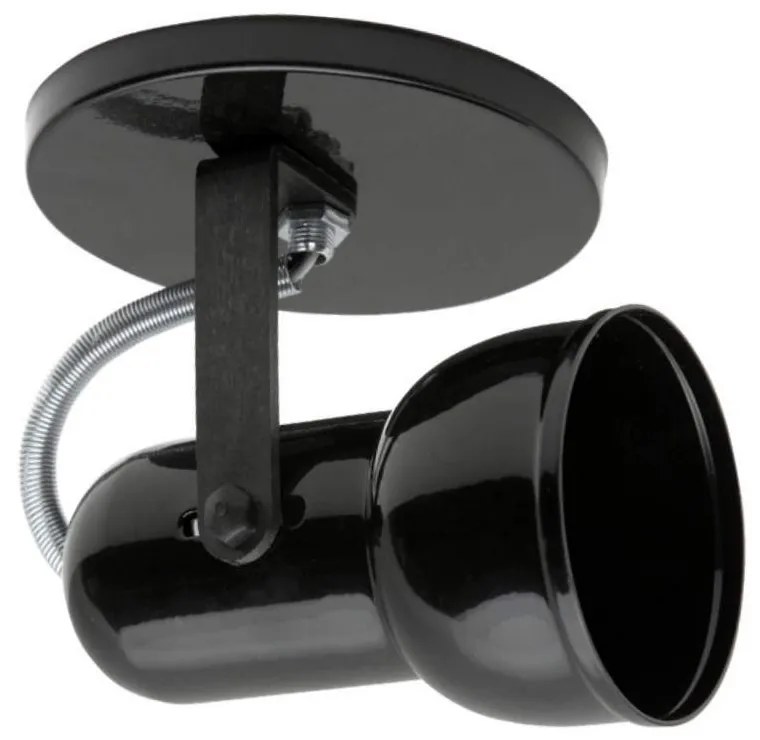 Spot B1 Simples Copinho Para 1x E27 Led Bulbo Preto - Bivolt
