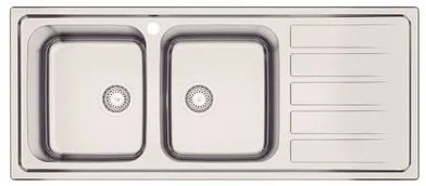 Cuba de Sobrepor Tramontina Marea Deep 2C 34 Plus 116 x 50 cm em Aço Inox Acetinado