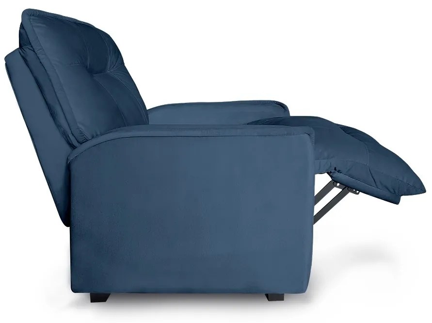 Poltrona do Papai Reclinável Orion Suede Azul Marinho - Sheep Estofados - Azul escuro