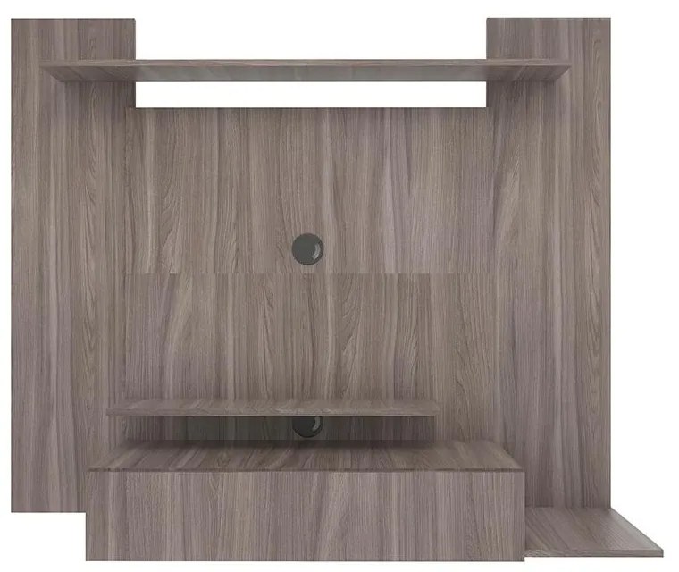 Painel Para TV Até 50" 1 Gaveta 4 Prateleiras Cinza Carvalho