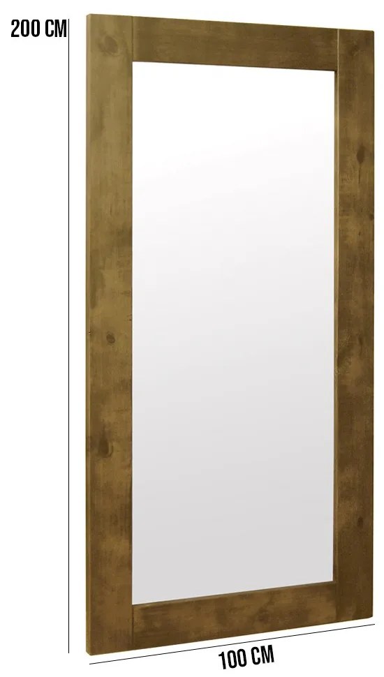 Espelho Retangular Decorativo com Moldura 200x100 Fiore Oregon G04 - Gran Belo