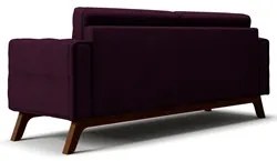 Sofá 150 cm 2 Lugares Sandero C-292 Veludo Uva - Domi