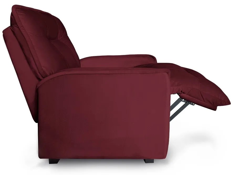 Poltrona do Papai Reclinável Orion Suede Bordô - Sheep Estofados - Vermelho escuro