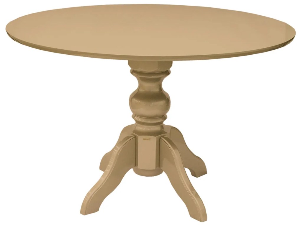 Mesa de Jantar Redonda Slim Munique - 6 Lugares - 1,37m - Dourado Soléil  Kleiner