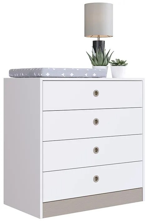 Cômoda Quarto Infantil Com 4 Gavetas Amore Meu Fofinho