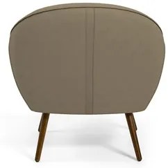 Poltrona Decorativa Nina Corano C-19 com Pés Palito Castanho - Domi