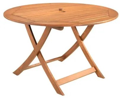 Mesa Dobravel Redonda Stain Jatoba Cor Clara 80cm - 16524 Sun House