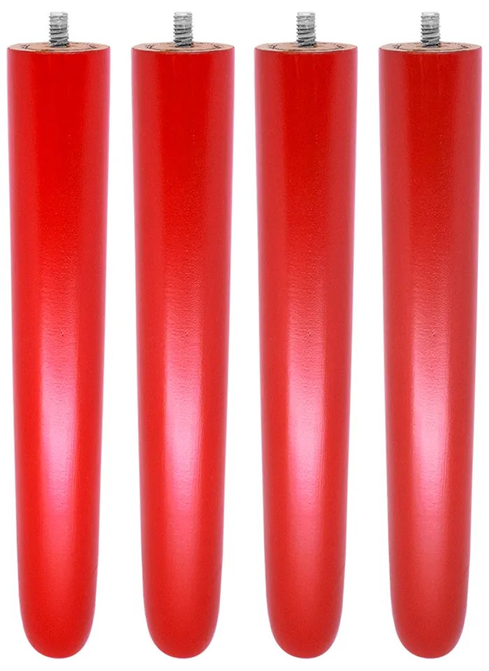 Kit 04 Pés Palito Vermelho 25 cm D10 - D'Rossi