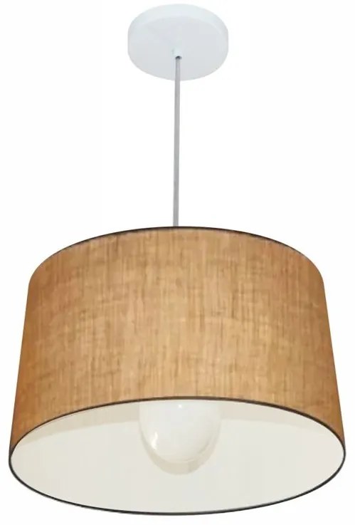Lustre Pendente Cone Vivare Md-4241 Cúpula em Tecido 30/45x40cm - Bivolt