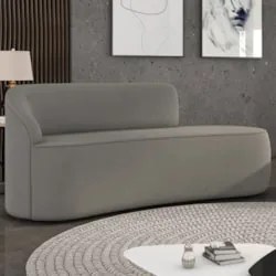 Sofá 2 Lugares Para Sala 140cm Orgânico Wendi Suede Grafite I01  - Mpo