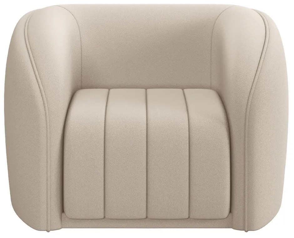 Poltrona Decorativa Sala de Estar Adam Veludo Bege G45 - Gran Belo
