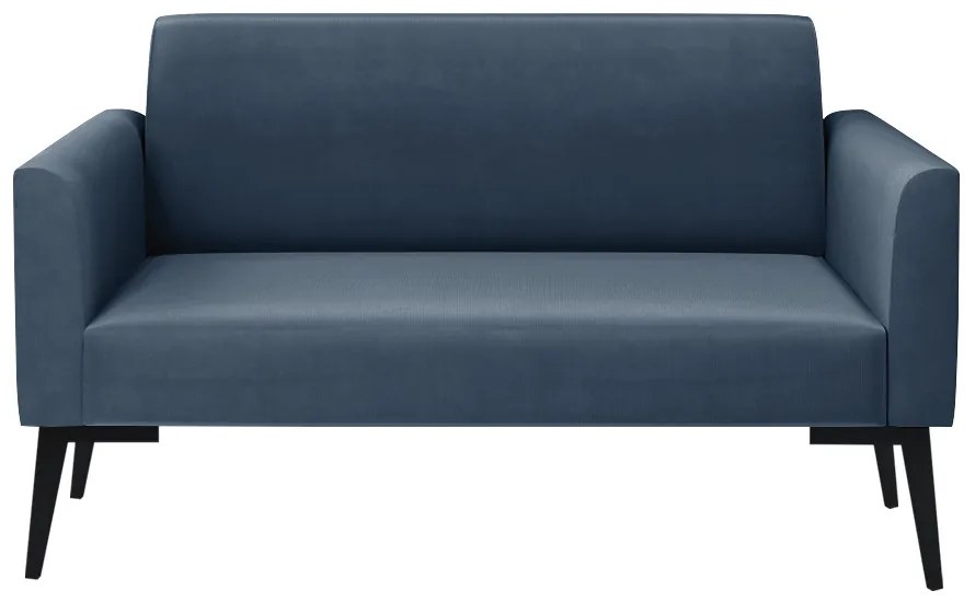 Sofá Namoradeira Pés Villach Marisa Suede D03 - DRossi - Azul Marinho