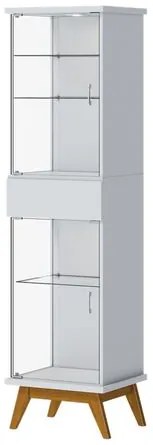 Cristaleira Crono Branco Acetinado Porta Vidro 183cm - 79093 Sun House