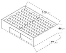 Cama de Casal Queen 167cm 4 Gavetas Dreams F04 Branco - Mpozenato