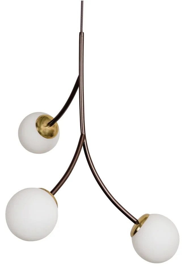 Pendente Zucca Ø23X53Cm 3Xg9 Cabo Rayon / Globo Ø12Cm | Usina 16855/3 (BT - Branco Texturizado, FOSCO)