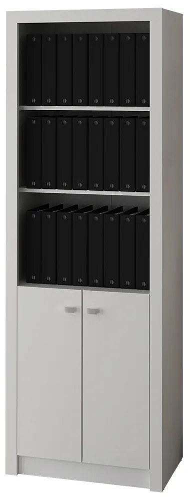 Armário Estante Alto para Escritório Home Office ME4110 MDP Branco G69 - Gran Belo