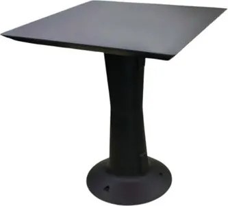 Mesa 4 Lugares Netuno 70cm em Polipropileno Preto Acrilys