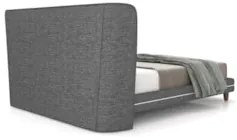 Cama Casal 140cm Com Cabeceira Many Z37 Linho Cinza - Mpozenato
