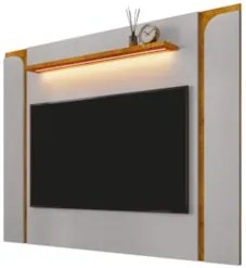 Painel Para TV Suspenso 75 Pol 180cm Marina Off/Naturalle B02 - Mpozen