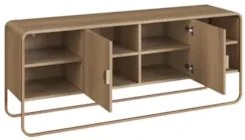 Rack Bancada Tv 65 Pol 150cm 2 Portas Mario Hanover/Dourado A10 - Mpoz