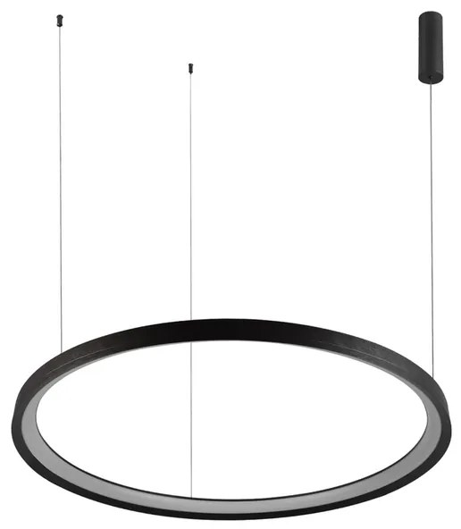 Pendente Led Metal Aluminio Grafite 60w 3000k Giro
