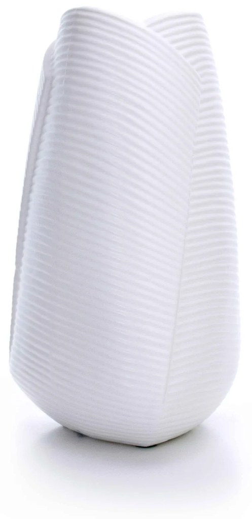 Vaso Decorativo Dobradura Branco em Cerâmica 25x16 cm - D'Rossi
