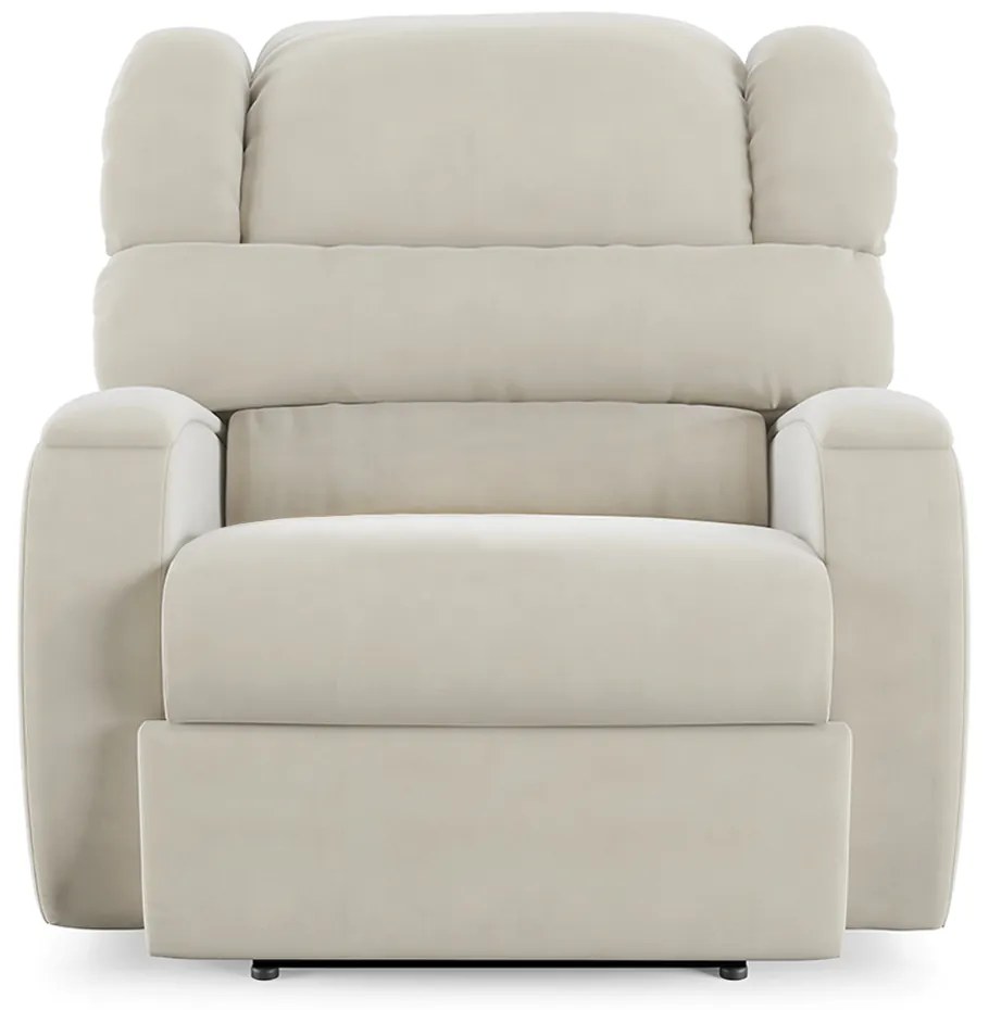 Poltrona do Papai Sala de Cinema Reclinável Kylie Power Touch Massagem USB Veludo Bege G23