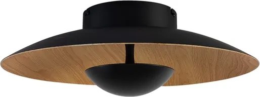 Plafon Led De Sobrepor Preto Freijo 24W 3000K Shimeji