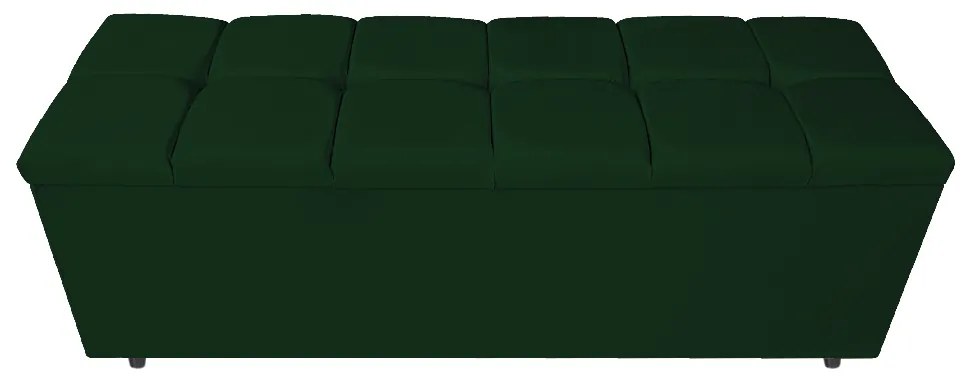 Calçadeira Estofada Manchester 140 cm Casal Suede Verde - ADJ Decor